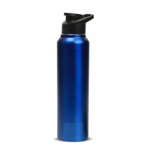 Stainless Steel Water Bottle 1 Ltr - Set of 1, Dark Blue)