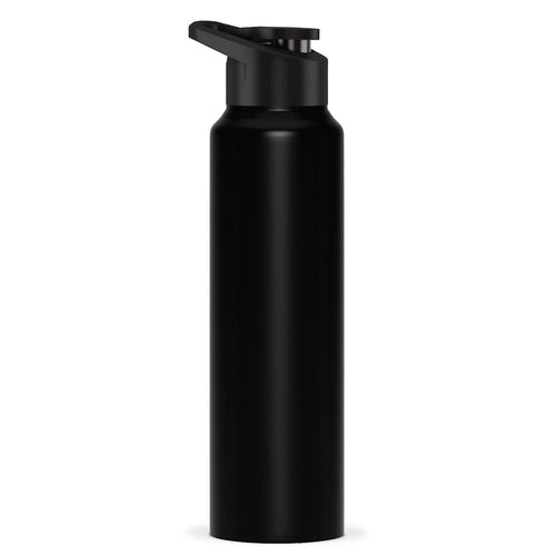 Stainless Steel Water Bottle 1 Ltr - Set of 1, Black)