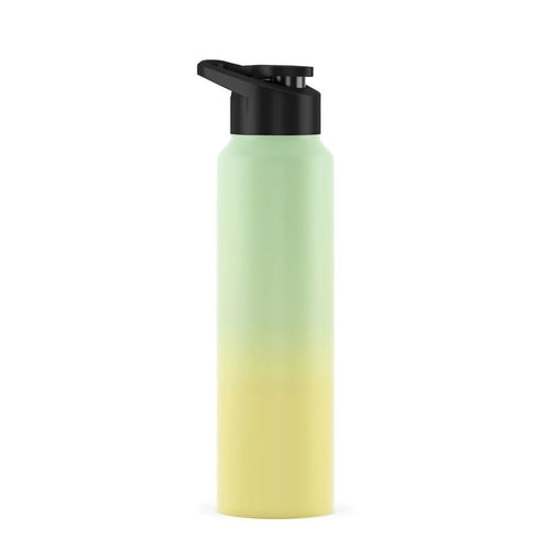 Stainless Steel Water Bottle 1 Ltr - Set of 1, Yellow Green)